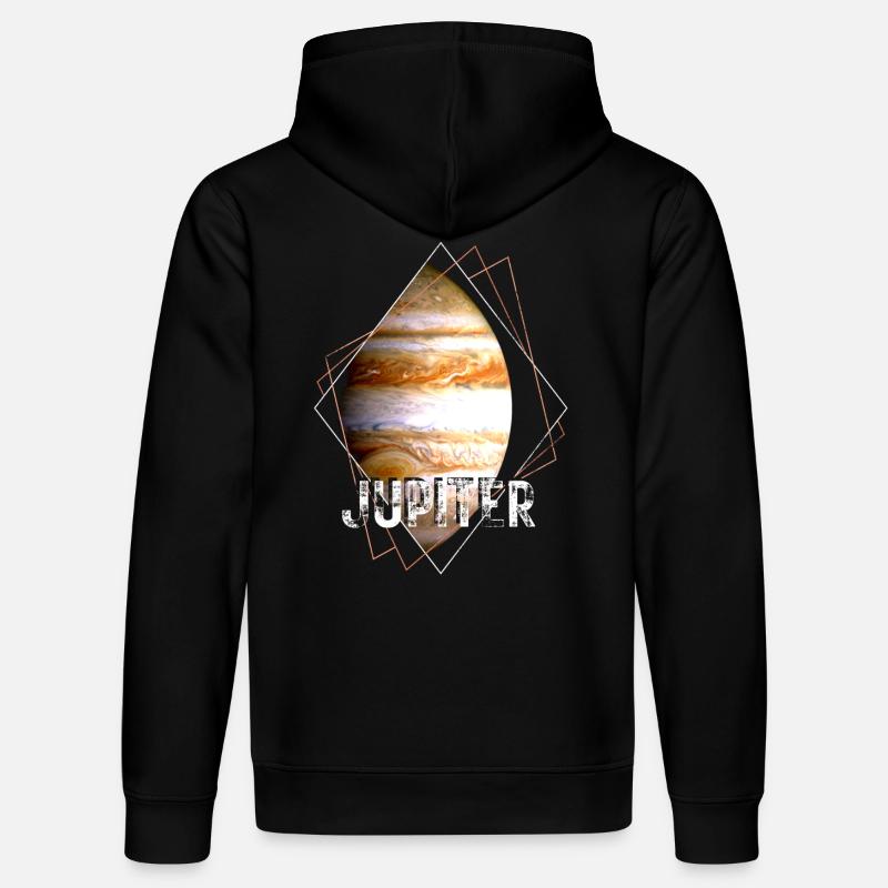 Jupiter Planet Solar System - Stanley/Stella DRUMMER Unisex Organic Hoodie - black