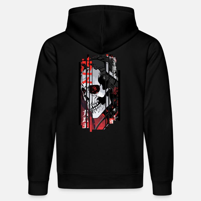 Cyborg crane noir kanji - Sweat à capuche bio DRUMMER Stanley/Stella Unisexe - noir