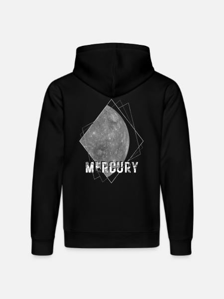 Mercury Planet Solar System - Stanley/Stella DRUMMER Unisex Organic Hoodie - black