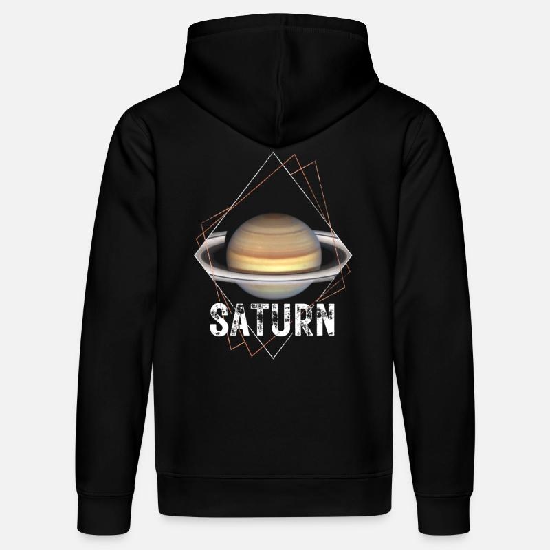 Saturne, planète, système solaire - Sweat à capuche bio DRUMMER Stanley/Stella Unisexe - noir