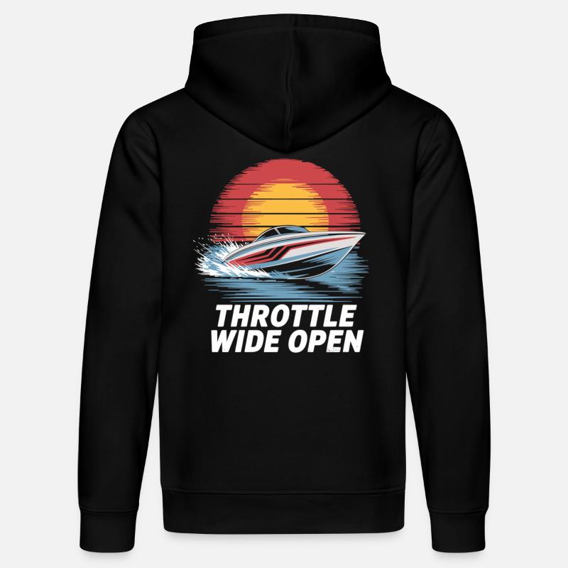 Speedboot Abenteuer Shirt - Stanley/Stella Unisex Bio-Hoodie DRUMMER  - Schwarz