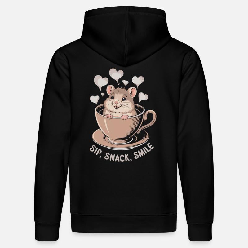 Kaffeepause mit Maus - Stanley/Stella Unisex Bio-Hoodie DRUMMER  - Schwarz