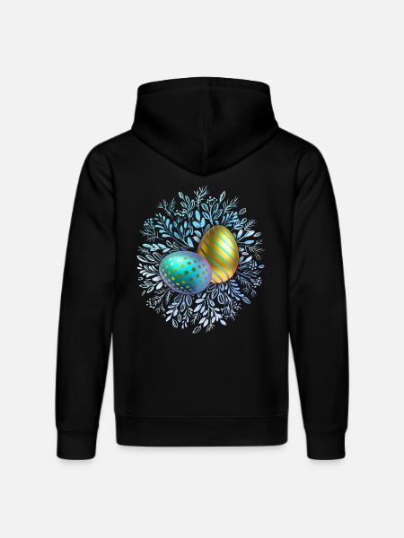 God påske, påskeæg, 3D Design æg - Stanley/Stella DRUMMER økologisk unisex-hoodie - sort