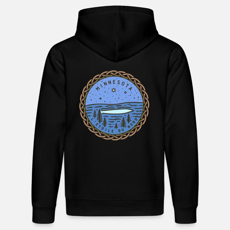 Minnesota, États-Unis - Sweat à capuche bio DRUMMER Stanley/Stella Unisexe - noir