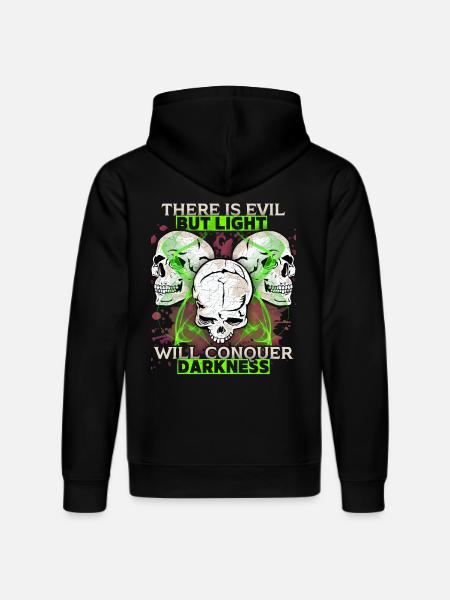 Comic Skull Skull Motivation Saying - Stanley/Stella DRUMMER Unisex Organic Hoodie - black
