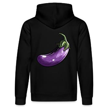Aubergine gross - Stanley/Stella Unisex Bio-Hoodie DRUMMER  - Schwarz - Hinten - Marisol (170cm)