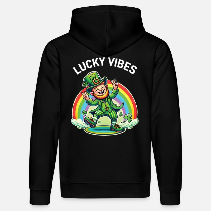 Joyeuses vibrations de la Saint-Patrick - Sweat à capuche bio DRUMMER Stanley/Stella Unisexe - noir