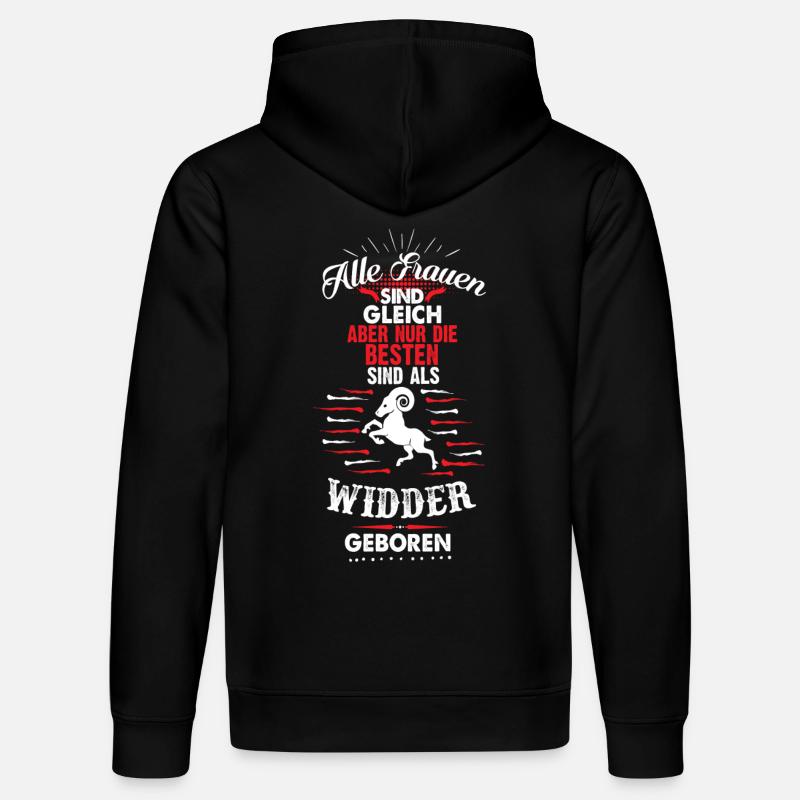 Widder Sternzeichen - Stanley/Stella Unisex Bio-Hoodie DRUMMER  - Schwarz