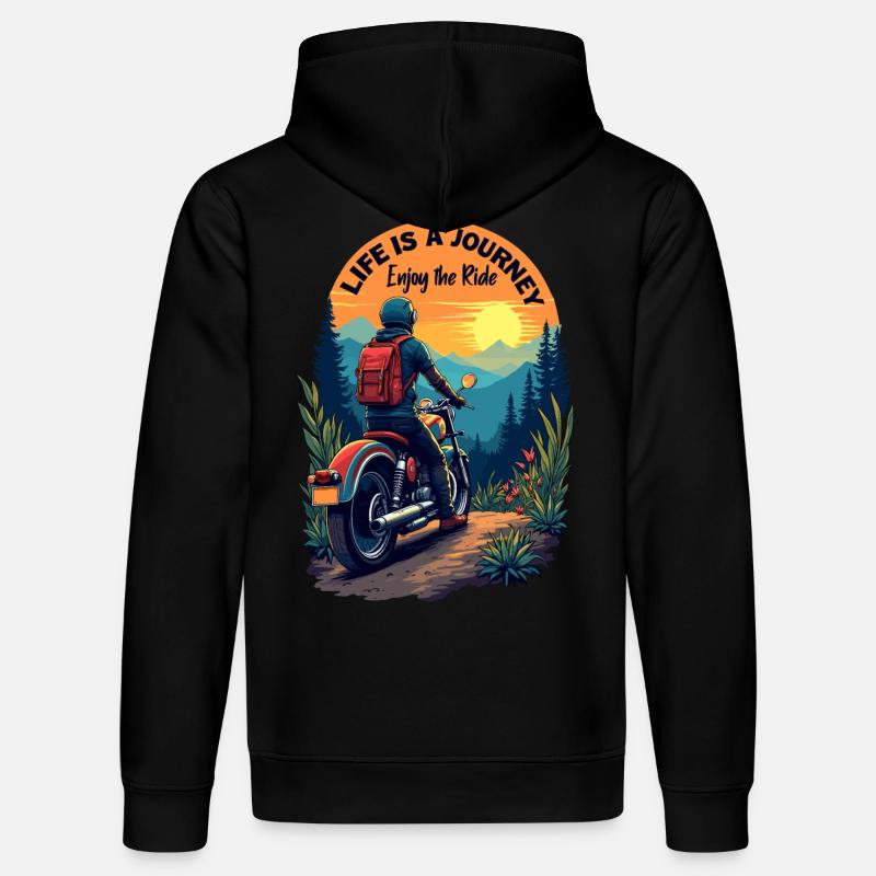 Profitez de la balade - Sweat à capuche bio DRUMMER Stanley/Stella Unisexe - noir