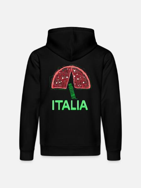 Italia Pizza Pise - Sweat à capuche bio DRUMMER Stanley/Stella Unisexe - noir