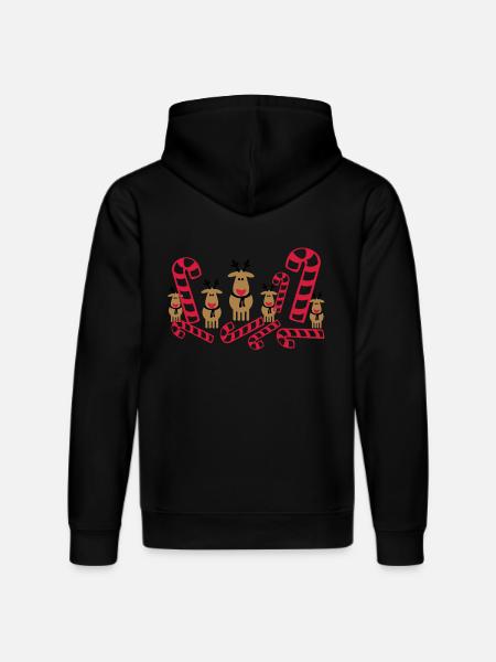 happy raindeers - Stanley/Stella DRUMMER Unisex Organic Hoodie - black