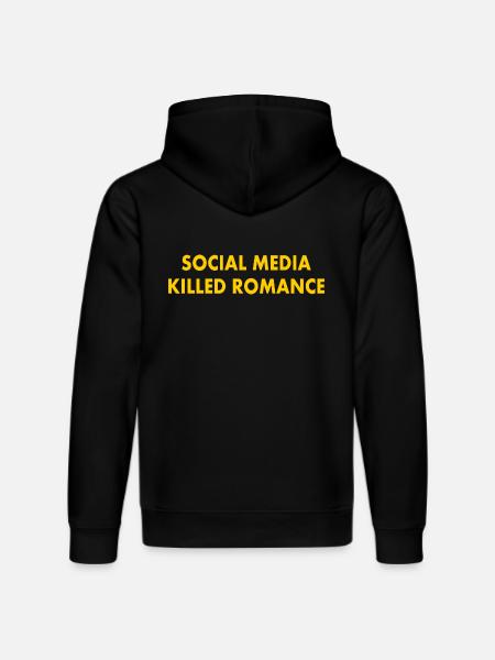 social media killed romance - Stanley/Stella DRUMMER Unisex Organic Hoodie - black