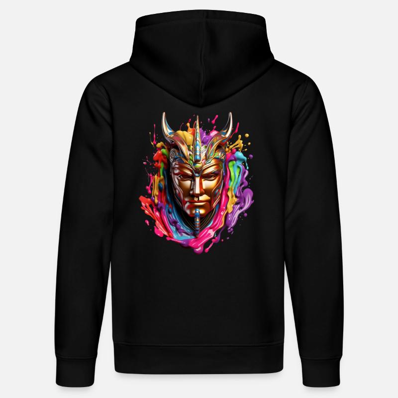 Masque de couleur - Sweat à capuche bio DRUMMER Stanley/Stella Unisexe - noir
