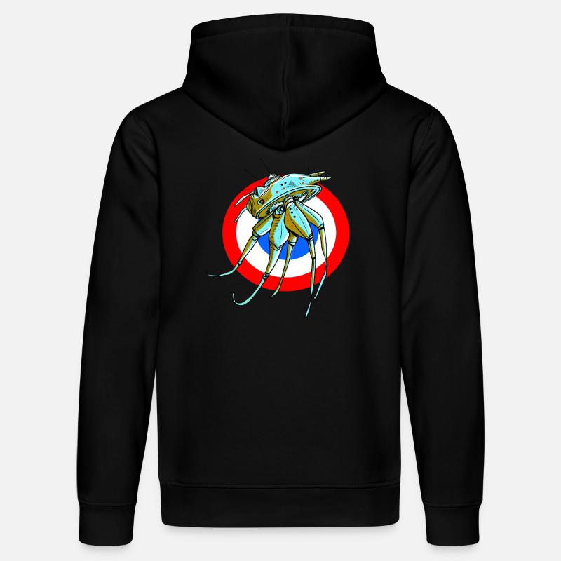 robot star - Stanley/Stella Unisex Bio-Hoodie DRUMMER  - Schwarz