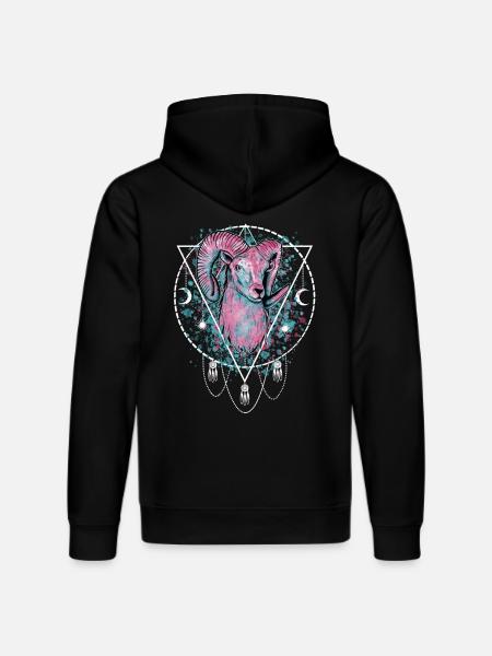 Ram Sterrenbeeld - Stanley/Stella Uniseks bio-hoodie DRUMMER  - zwart