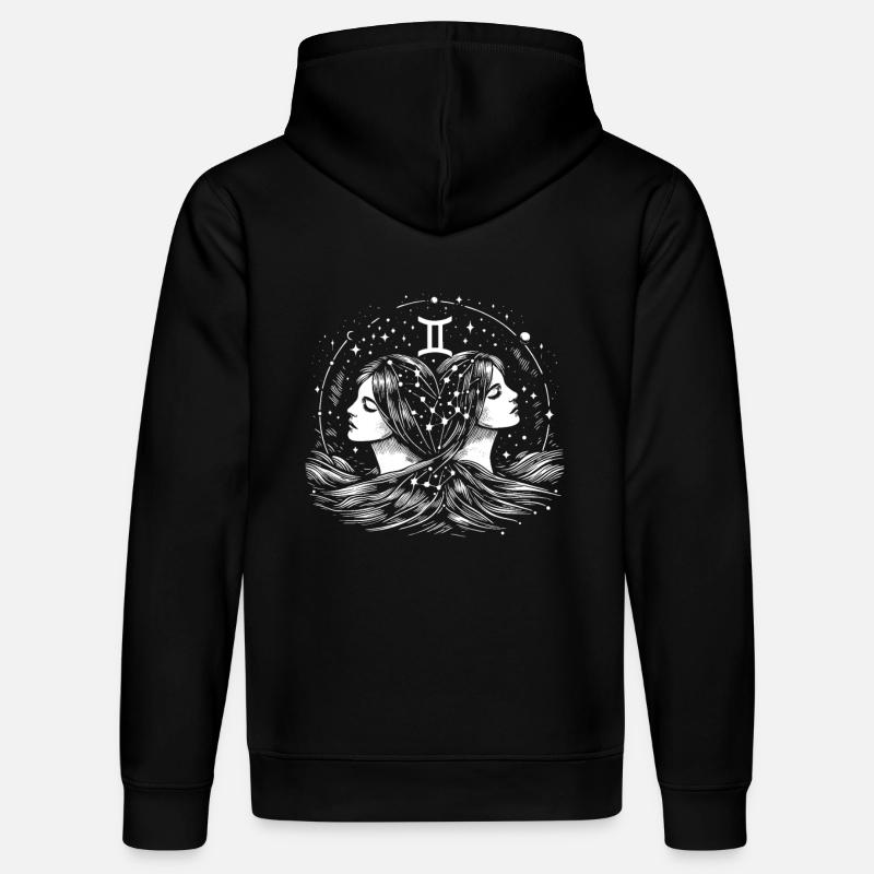 Sternzeichen Zwilling Design - Stanley/Stella Unisex Bio-Hoodie DRUMMER  - Schwarz