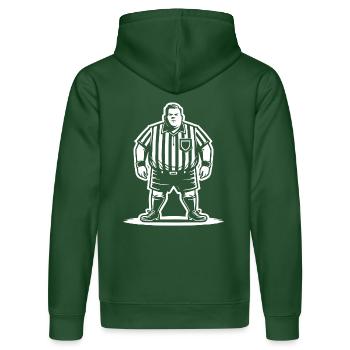 Der große, starke Schiedsrichter – Unbestechlich & - Stanley/Stella Unisex Bio-Hoodie DRUMMER  - Flaschengrün - Hinten - Liana (172cm)