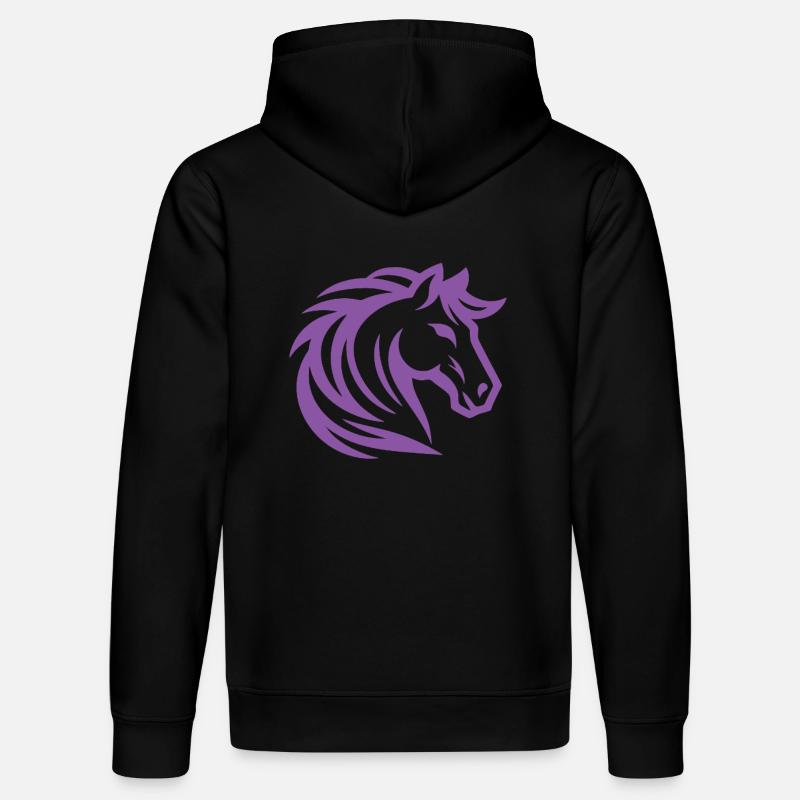 Design de cheval violet cool - Sweat à capuche bio DRUMMER Stanley/Stella Unisexe - noir