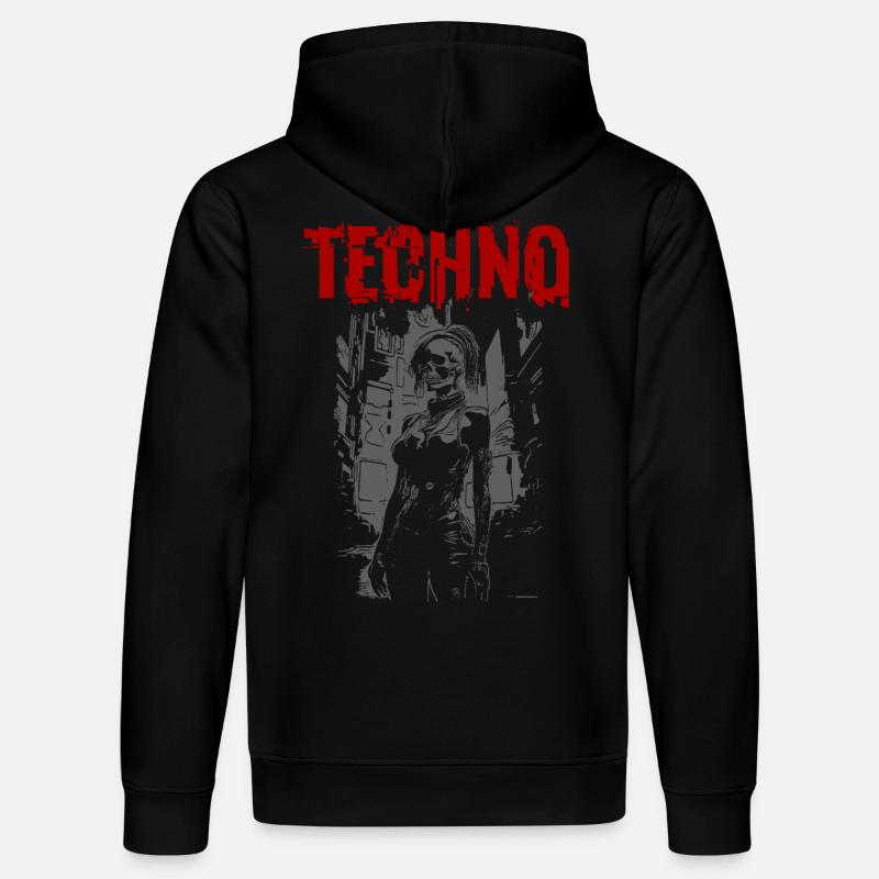 Techno - Sweat à capuche bio DRUMMER Stanley/Stella Unisexe - noir