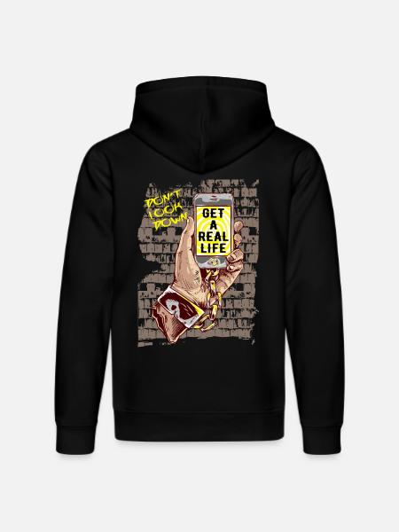 Smartphone mobile phone - Stanley/Stella DRUMMER Unisex Organic Hoodie - black