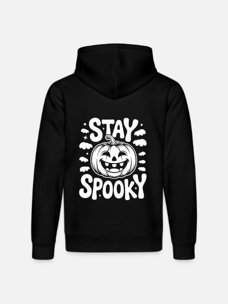 Restez effrayant drôle Halloween Design - Sweat à capuche bio DRUMMER Stanley/Stella Unisexe - noir