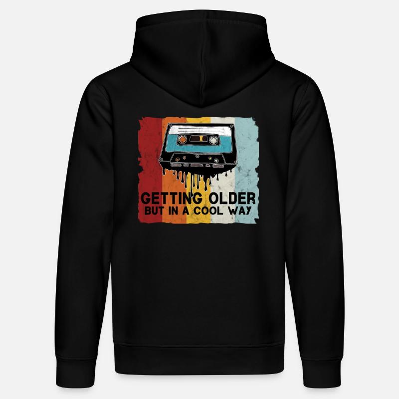 Retro Kassette Spruch - Stanley/Stella Unisex Bio-Hoodie DRUMMER  - Schwarz