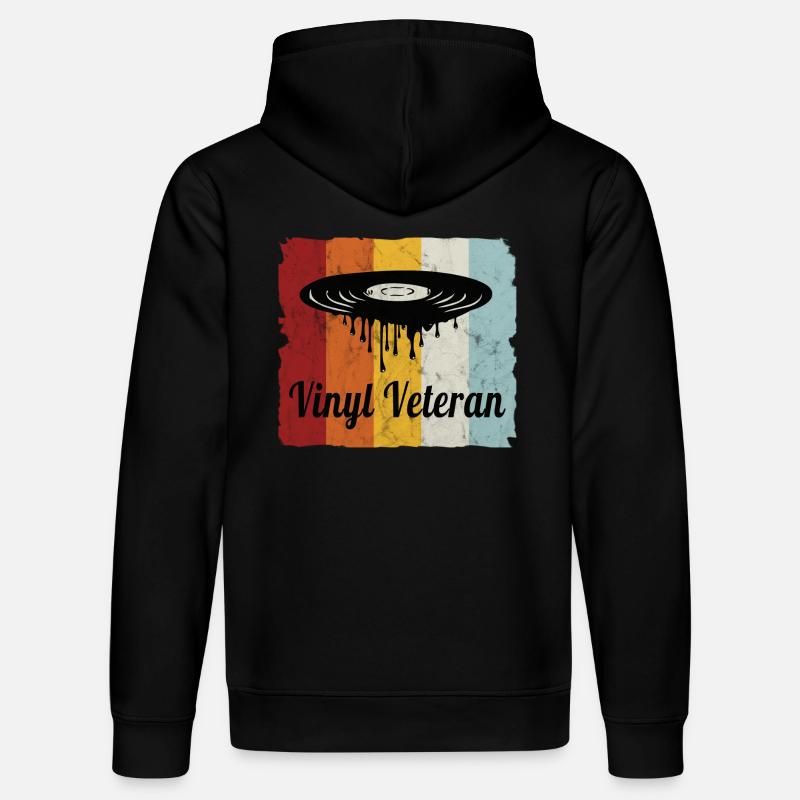 Collectionneur de disques vinyle vétéran - Sweat à capuche bio DRUMMER Stanley/Stella Unisexe - noir