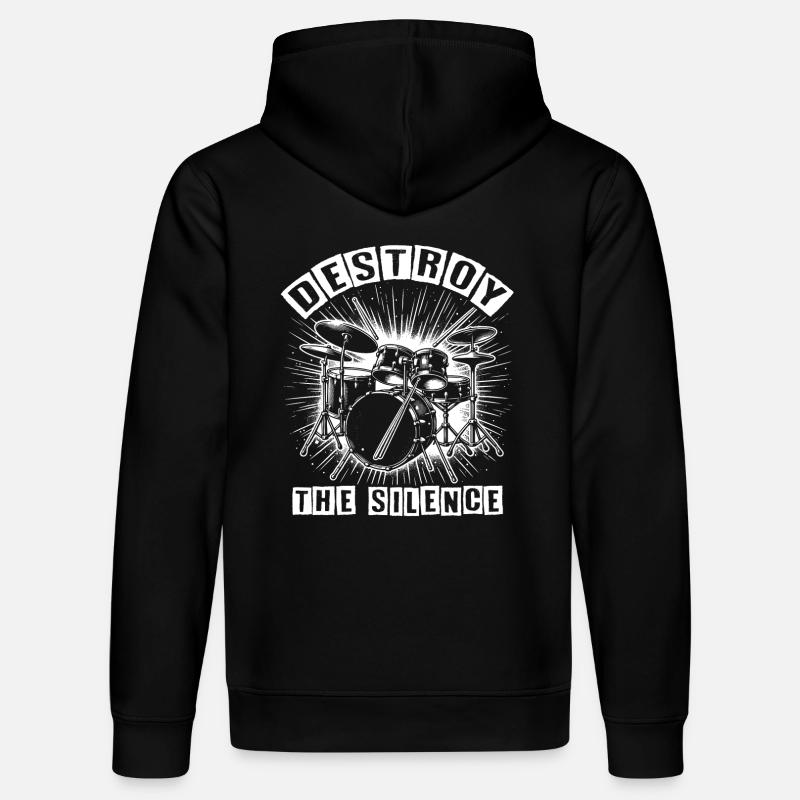 Batterie Batteur Destroy Silence Rockband - Sweat à capuche bio DRUMMER Stanley/Stella Unisexe - noir