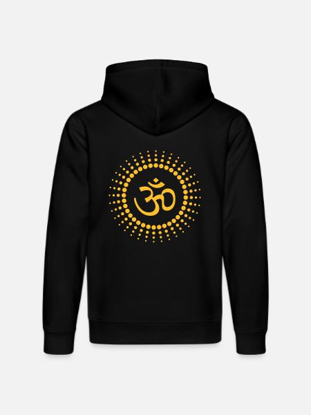 Om Point Sun - Stanley/Stella DRUMMER Unisex Organic Hoodie - black