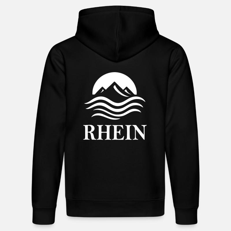 Rhin – Conception fluviale majestueuse - Sweat à capuche bio DRUMMER Stanley/Stella Unisexe - noir