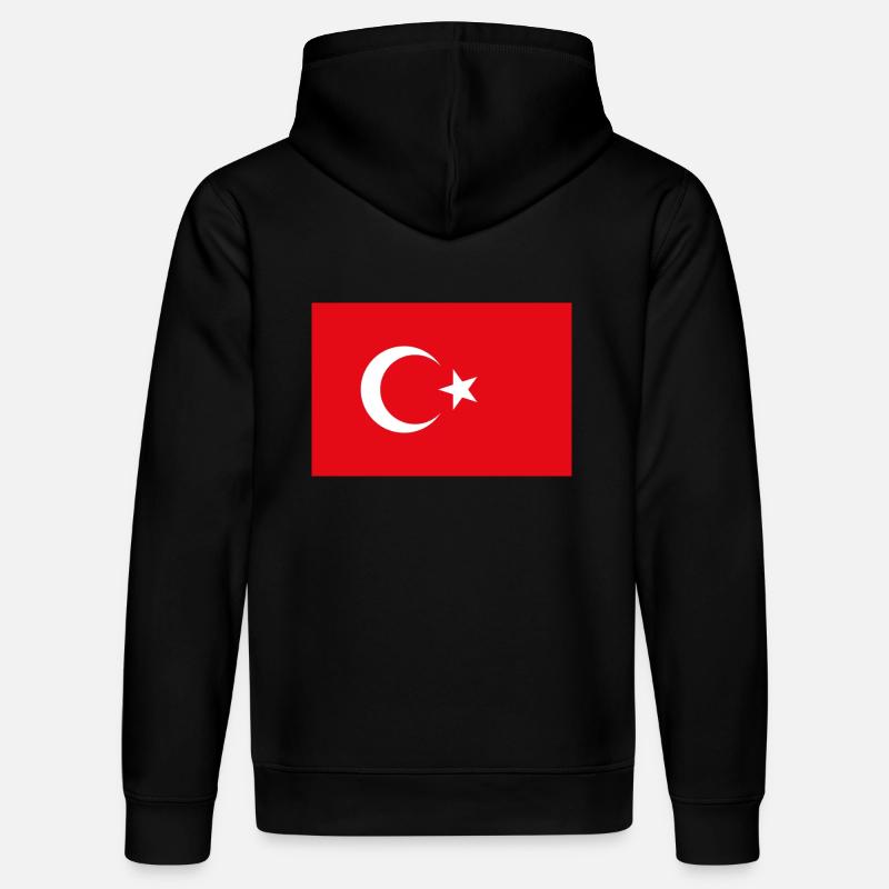 Drapeau national de la Turquie - Sweat à capuche bio DRUMMER Stanley/Stella Unisexe - noir