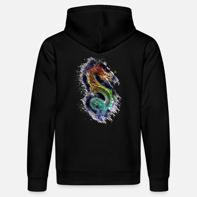 Drache Dragon - Sweat à capuche bio DRUMMER Stanley/Stella Unisexe - noir