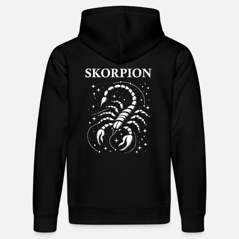 Sternzeichen Skorpion Design - Stanley/Stella Unisex Bio-Hoodie DRUMMER  - Schwarz