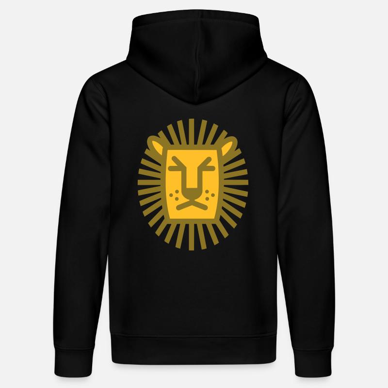 Lion - Lion - dessin au trait - Sweat à capuche bio DRUMMER Stanley/Stella Unisexe - noir
