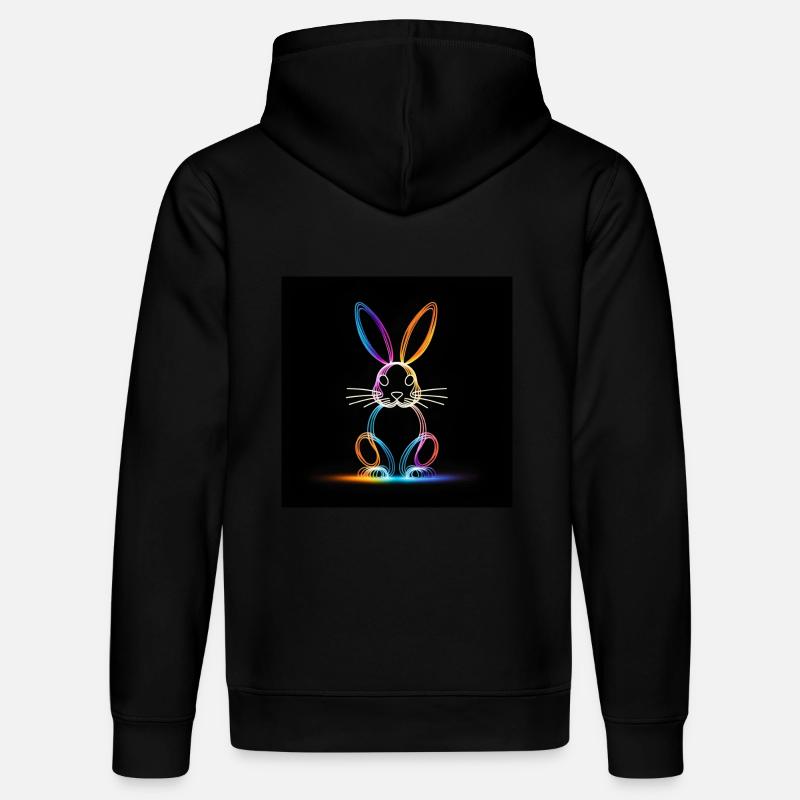 Lapin lumineux - Sweat à capuche bio DRUMMER Stanley/Stella Unisexe - noir