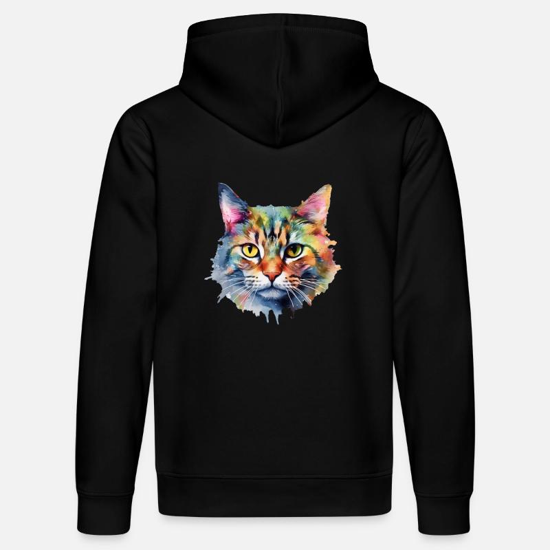 Chat - Sweat à capuche bio DRUMMER Stanley/Stella Unisexe - noir