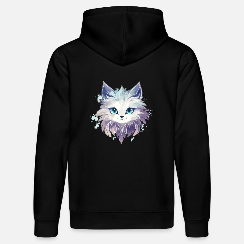 Chat - illustration - Sweat à capuche bio DRUMMER Stanley/Stella Unisexe - noir
