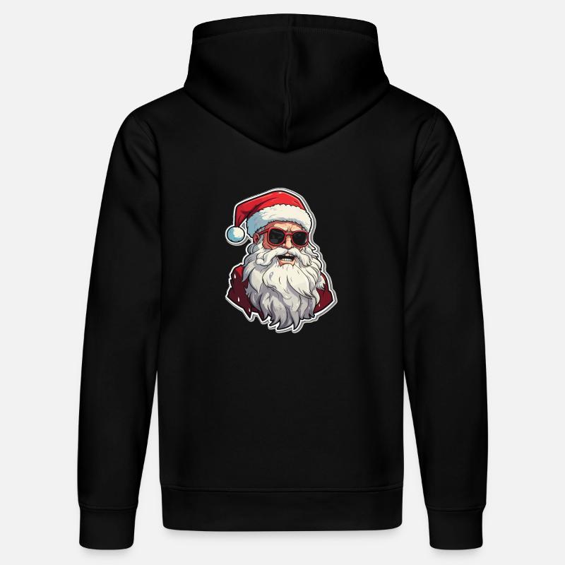 Père Noël - illustration - Sweat à capuche bio DRUMMER Stanley/Stella Unisexe - noir