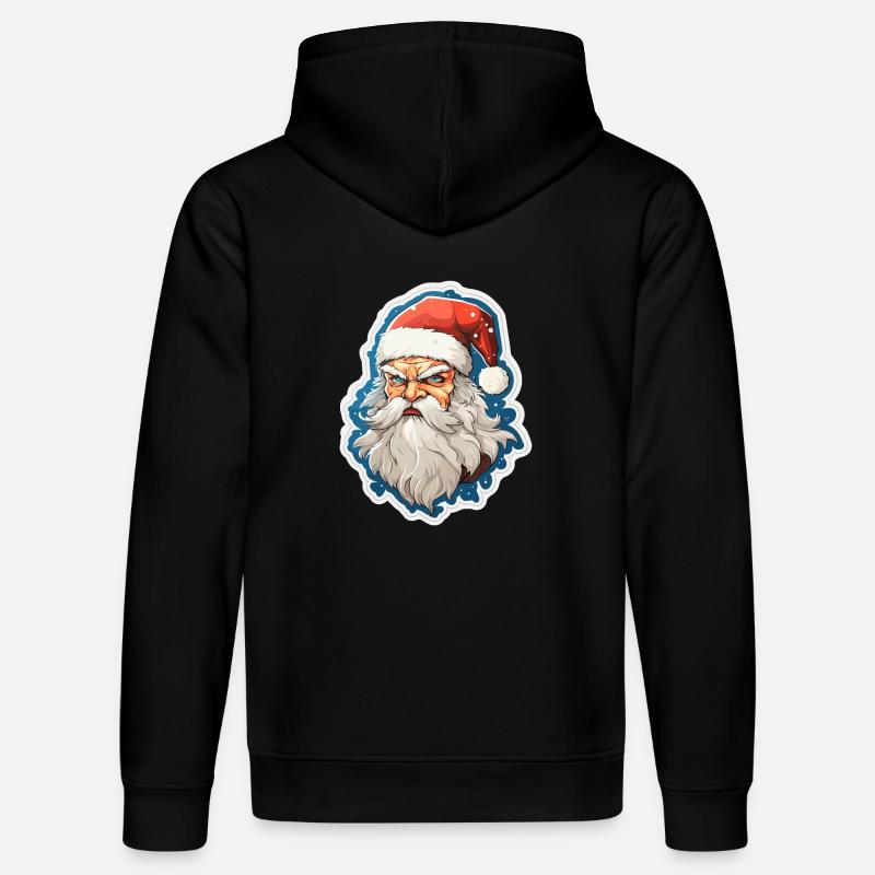 Père Noël - illustration - Sweat à capuche bio DRUMMER Stanley/Stella Unisexe - noir
