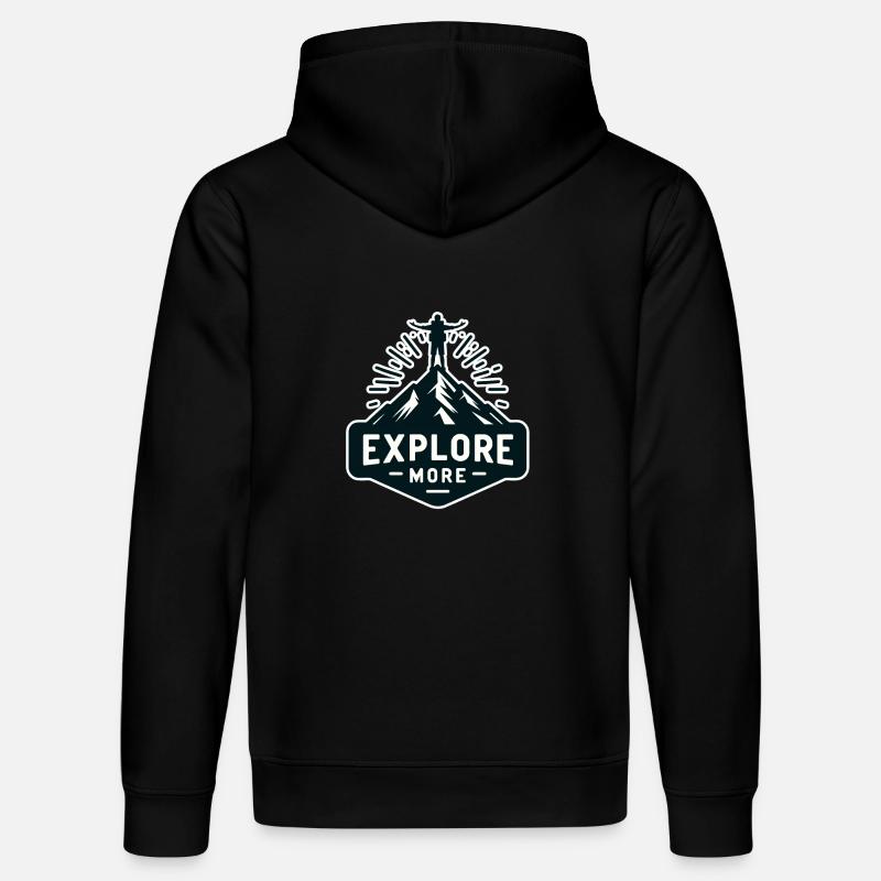 Explore more - Wanderer - Stanley/Stella DRUMMER Unisex Organic Hoodie - black