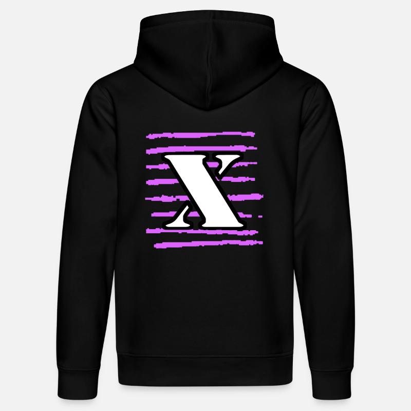 noir blanc violet rayé x - Sweat à capuche bio DRUMMER Stanley/Stella Unisexe - noir