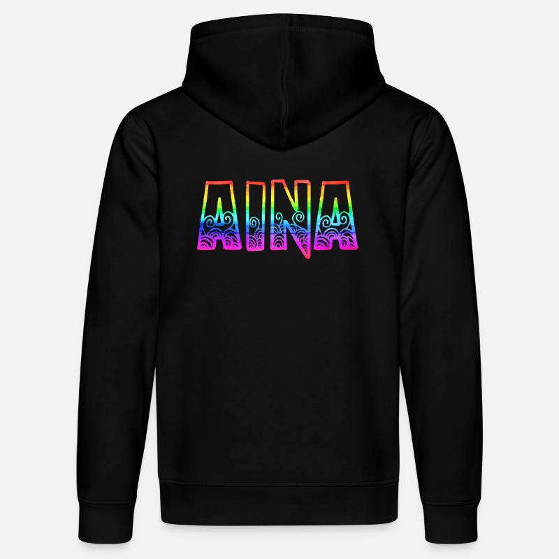 aina rs arc-en-ciel - Sweat à capuche bio DRUMMER Stanley/Stella Unisexe - noir