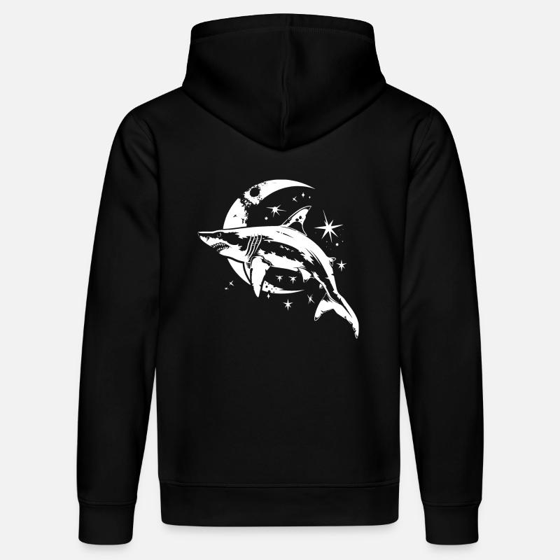 Requin Lune Étoiles - Sweat à capuche bio DRUMMER Stanley/Stella Unisexe - noir