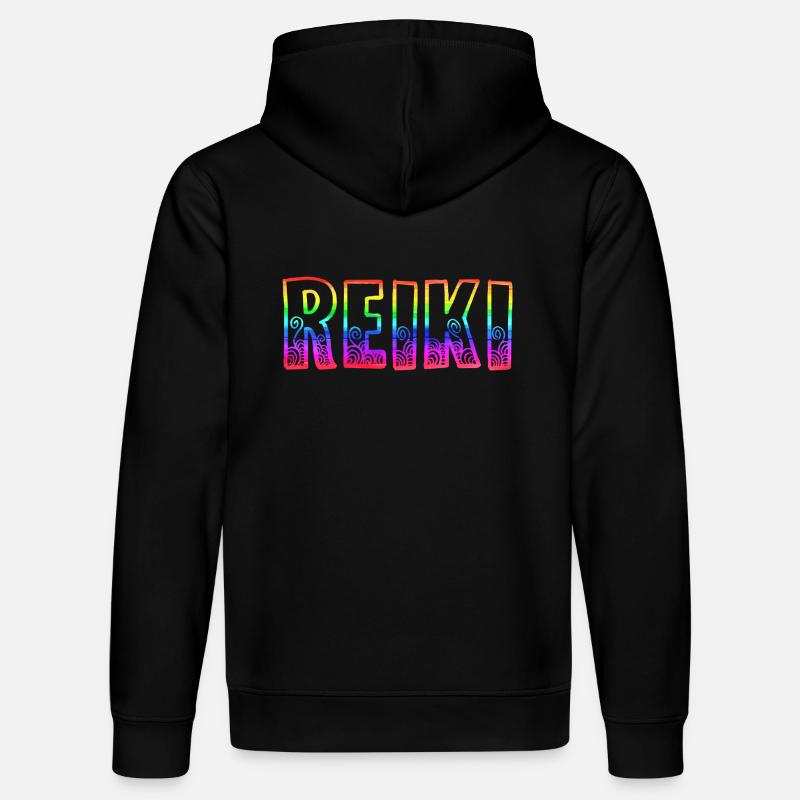 reiki rs regenbogen - Stanley/Stella Unisex Bio-Hoodie DRUMMER  - Schwarz