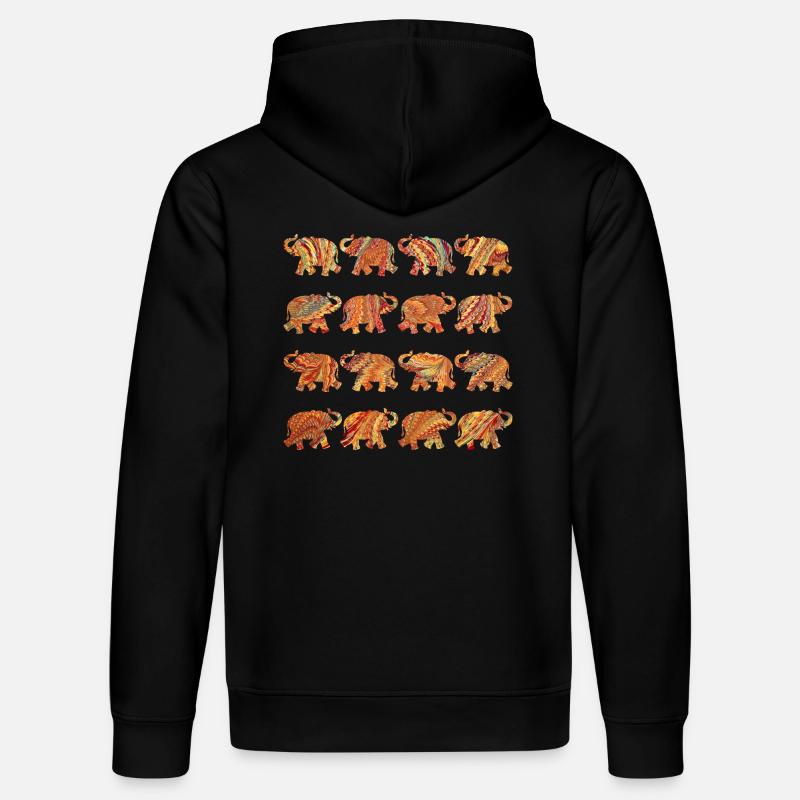 12 éléphants e 22 - Sweat à capuche bio DRUMMER Stanley/Stella Unisexe - noir