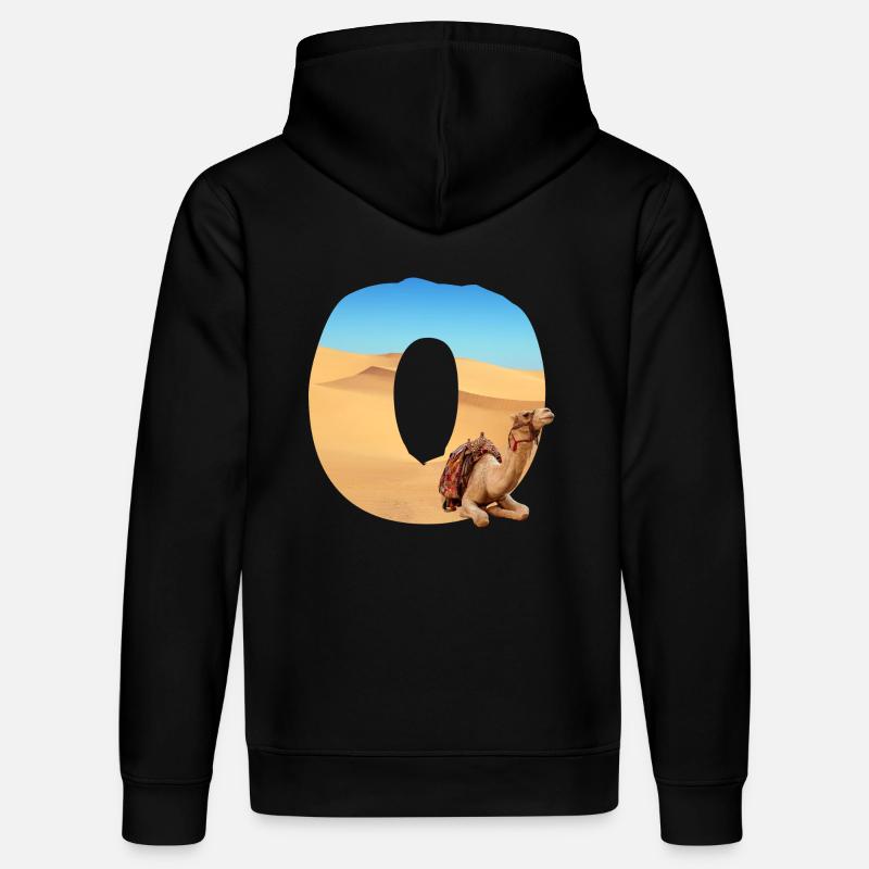 wüste mit kamel o - Stanley/Stella Unisex Bio-Hoodie DRUMMER  - Schwarz