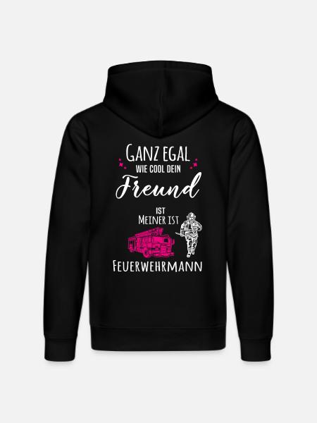 Mein Freund ist Feuerwehrmann - Stanley/Stella Unisex Bio-Hoodie DRUMMER - Schwarz