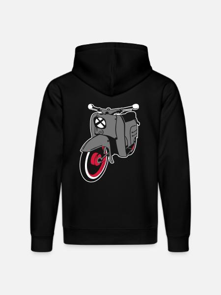 retroroller_ot - Stanley/Stella DRUMMER Unisex Organic Hoodie - black