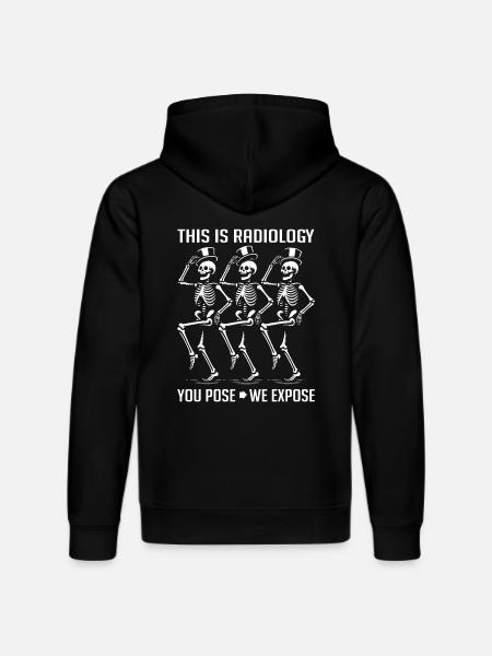 Dancing Skeletons Funny Radiology Saying - Stanley/Stella DRUMMER Unisex Organic Hoodie - black