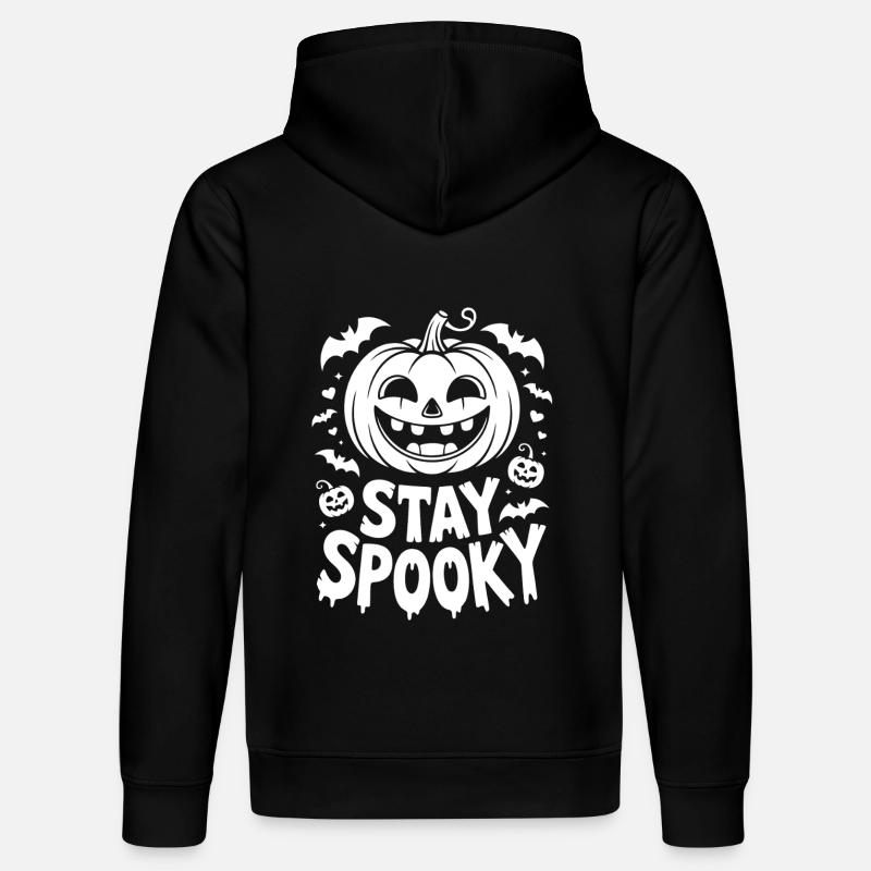 Restez effrayant drôle Halloween Design - Sweat à capuche bio DRUMMER Stanley/Stella Unisexe - noir
